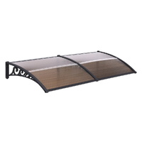 Instahut Window Door Awning 0.8m x 2m Brown