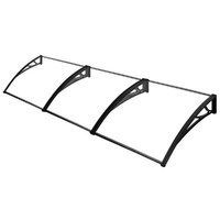Instahut Window Door Awning Canopy 1m x 3m Transparent Solid