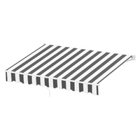 Instahut Retractable Folding Arm Awning 2.5m x 2m Grey White Manual