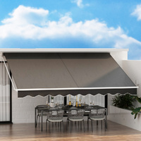 Instahut 4.5x3m Retractable Folding Arm Awning Manual Grey