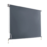 Instahut 2.7X2.5M Outdoor Blinds Awning Roll Down Canopy Retractable Outdoor Blinds Window Shade Grey