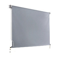 Instahut 3x2.5m Roll Down Screen Fabric Awning Grey