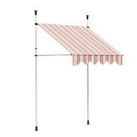 Instahut 2x1.8m Fixed Pivot Arm Awning Door Canopy Beige
