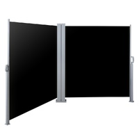 Instahut 2x6m Side Awning Retractable Privacy Screen Black