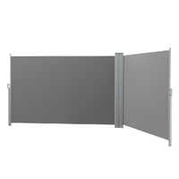 Instahut Side Awning Sun Shade Retractable Privacy Screen 2x6m Grey