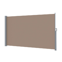 Instahut Side Awning Sun Shade Retractable Blind Screen 1.8x3m Brown