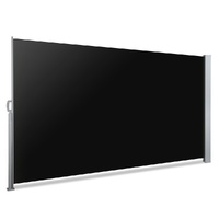 Instahut Side Awning Sun Shade Retractable Privacy Screen 2x3m Black