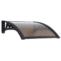 Instahut Window Awning Drainage 0.6M x 0.6M Brown