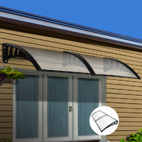 Instahut Window Door Awning 1m x 2.4m Transparent