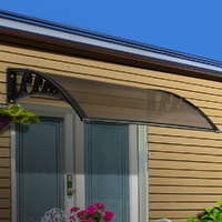 Instahut Window Door Awning 1m x 4m Brown