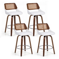 Artiss Wooden Bar Stools Set of 4 Swivel Kitchen Counter 60cm