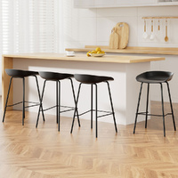 Artiss 4x Bar Stools Kitchen Counter Metal Black