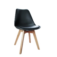 Artiss Dining Chairs Set of 4 DSW Replica Wooden Leather Black