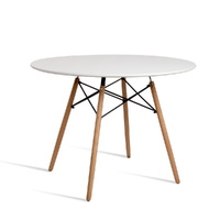 Artiss Dining Table Round 100cm 4 Seater White