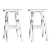 Artiss Wooden Bar Stools White Kitchen Counter Chairs x2