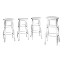 Artiss 4x Wooden Round Bar Stools White