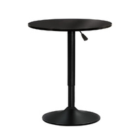 Artiss Round Bar Table Gas Lift Black