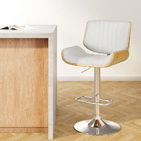 Artiss Swivel Bar Stools Leather Wooden Chairs