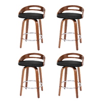 Artiss 4x Swivel Bar Stools Low Back PU Cushion Counter Dining Chairs