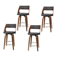 Artiss 4x Swivel Bar Stools Leather Chair 65cm