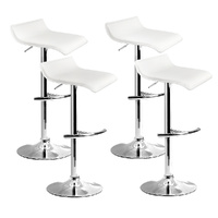 Artiss 4x Bar Stools Adjustable Gas Lift White