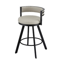 Artiss Metal Bar Stool Swivel PU Leather Counter Beige