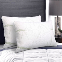 Giselle Bedding Memory Foam Bamboo Pillow Twin Pack
