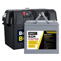 Giantz 12V 75Ah AGM Deep Cycle Battery Box Portable Solar