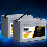 Giantz AGM Deep Cycle Battery 12V 120Ah x2 Portable Solar Caravan