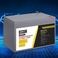 Giantz AGM Deep Cycle Battery 12V 15Ah Portable Solar Caravan