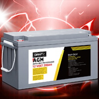 Giantz AGM Deep Cycle Battery 12V 200Ah Portable Solar Caravan