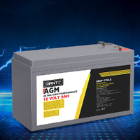 Giantz 12V 9Ah AGM Deep Cycle Battery - Portable Solar Camping
