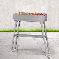 Grillz Portable Charcoal BBQ Grill Smoker Barbecue