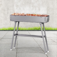 Grillz Portable Charcoal BBQ Grill Smoker Barbecue