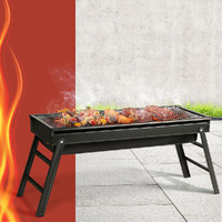 Grillz Foldable Charcoal BBQ Grill Smoker