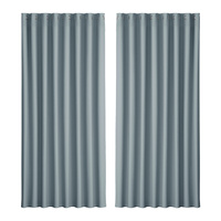 Artiss 2X Blockout Curtains Eyelet 300x230cm Grey