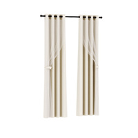 Artiss 2x 132x274cm Blockout Sheer Curtains Beige