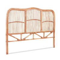 Artiss NERO Double Rattan Headboard Pine Wood