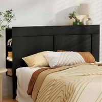 Artiss CABI Queen Headboard with Shelves Black