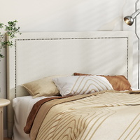 Artiss RIVE Queen Fabric Headboard - Beige