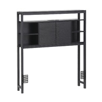 Artiss King Single Storage Headboard Charging - Black