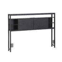 Artiss Queen Storage Headboard Charging Station - Black
