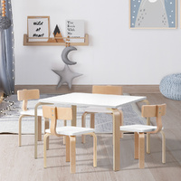 Keezi 5PCS Kids Table and Chairs Set Activity Play Desk
