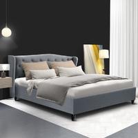 Artiss PIER Queen Bed Frame Grey