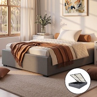 Artiss TOKI King Single Gas Lift Bed Frame Grey