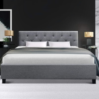 Artiss VANKE Double Size Bed Frame Grey