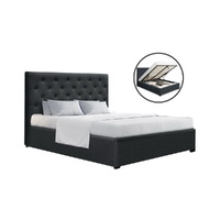 Artiss VILA Double Size Gas Lift Bed Frame Charcoal