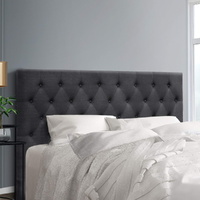 Artiss CAPPI King Size Fabric Headboard - Charcoal