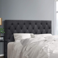 Artiss CAPPI Queen Size Fabric Headboard - Charcoal