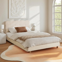 Artiss Cloud King Single Bed Frame Boucle Fabric White